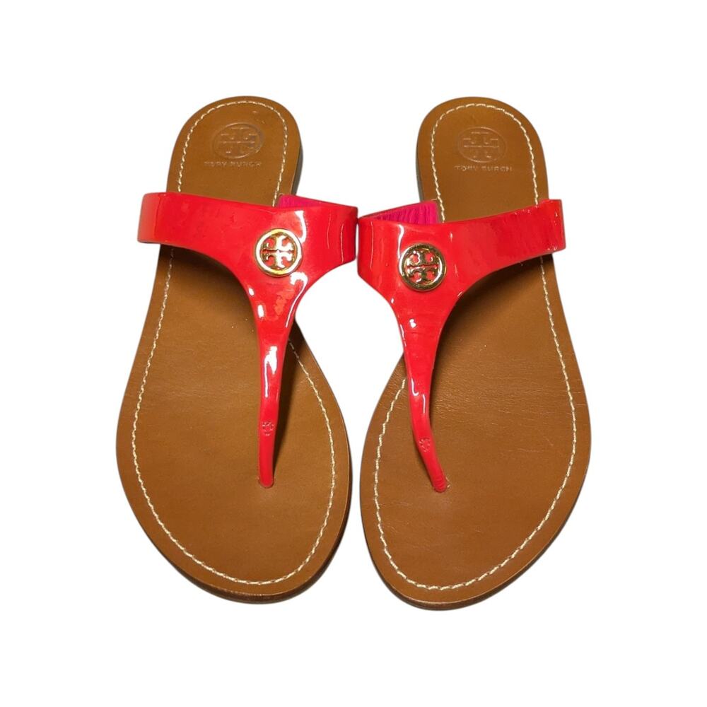 Tory Burch Sandals Shoes Patent Leather Shoe Bag Bundle - Picture 7 of 16